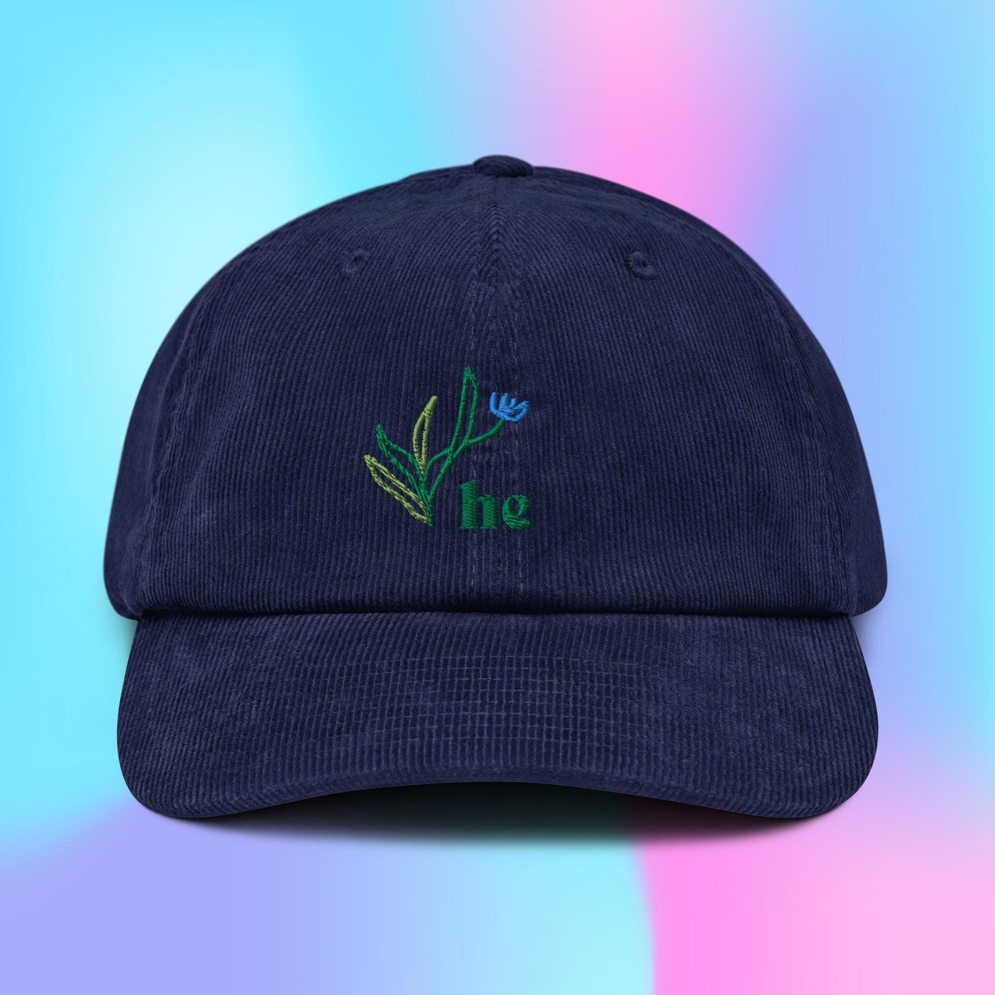 He Pronouns Corduroy hat