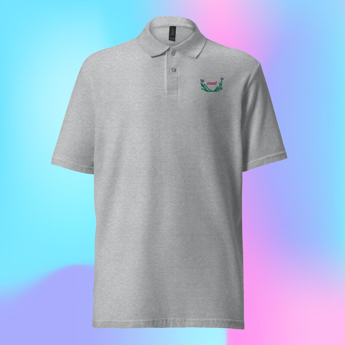 C*nt floral polo shirt