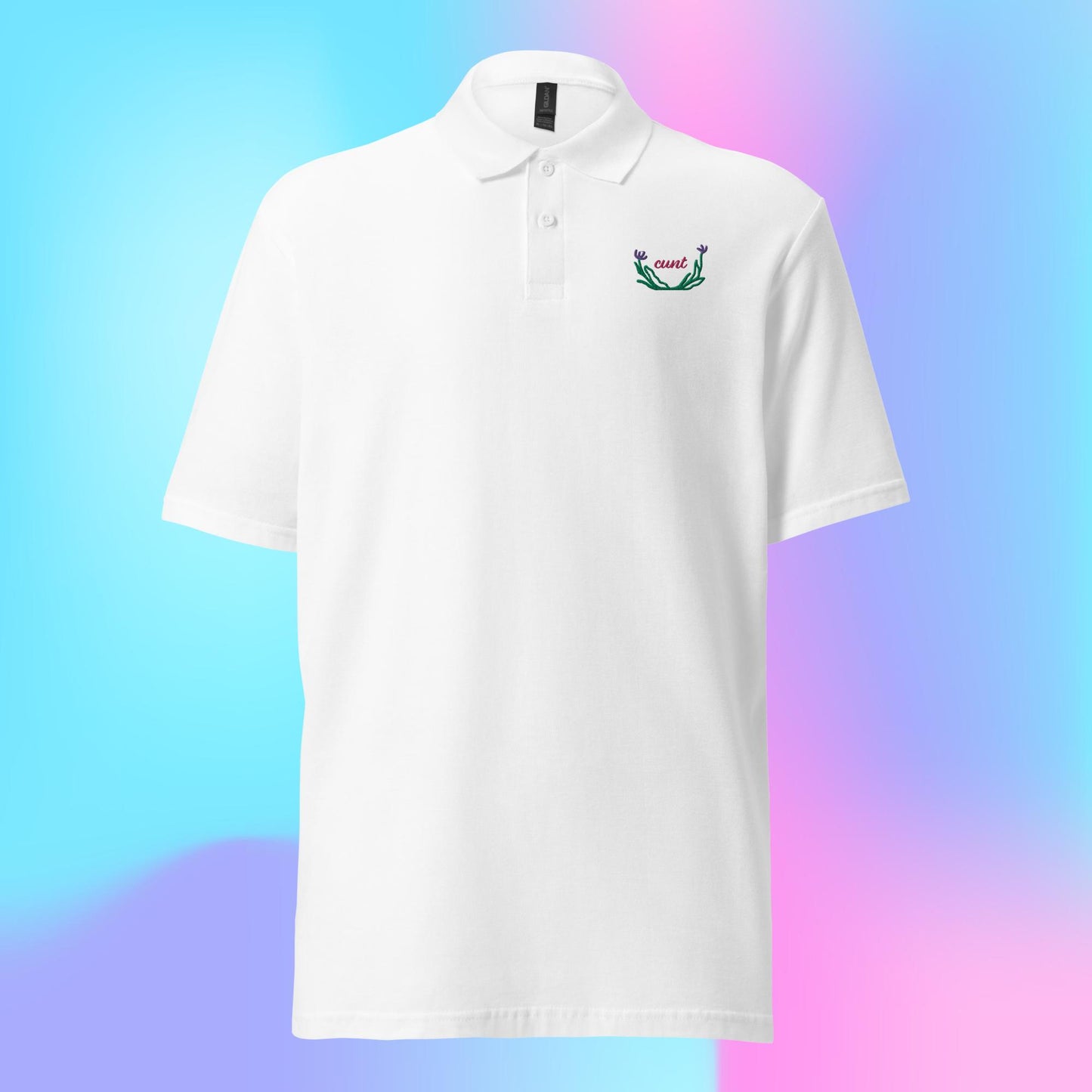 C*nt floral polo shirt